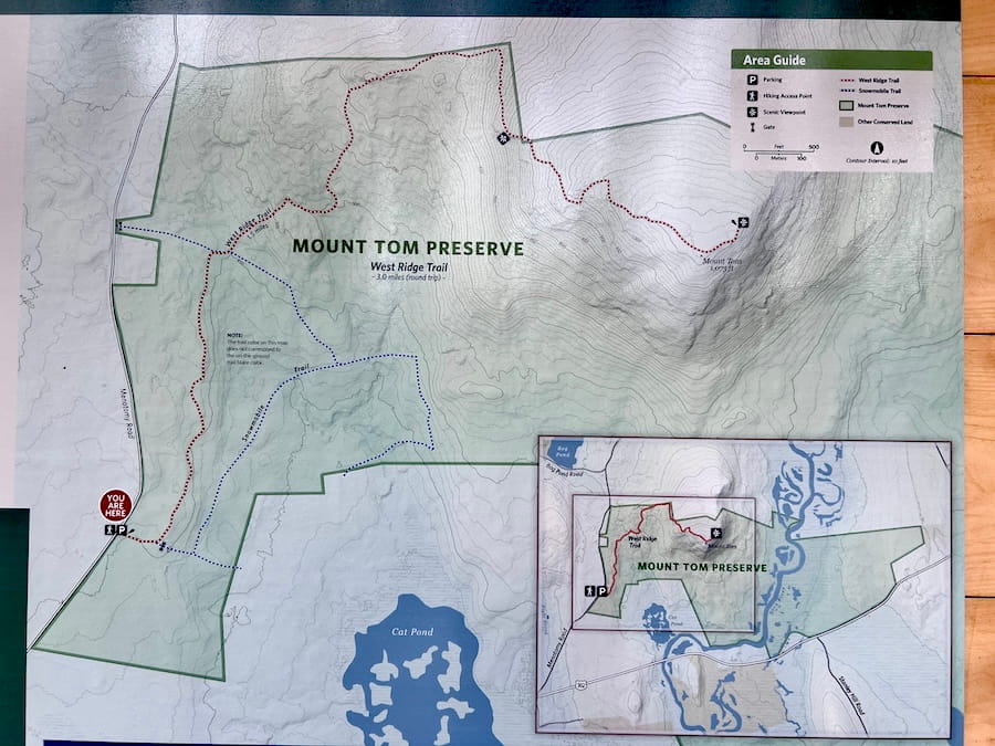 Mount Tom Map Mount Tom — Maine by Foot