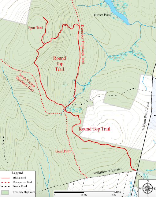 roundtop map – Maine by Foot