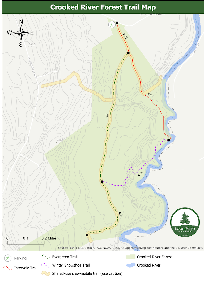 intervale map – Maine by Foot