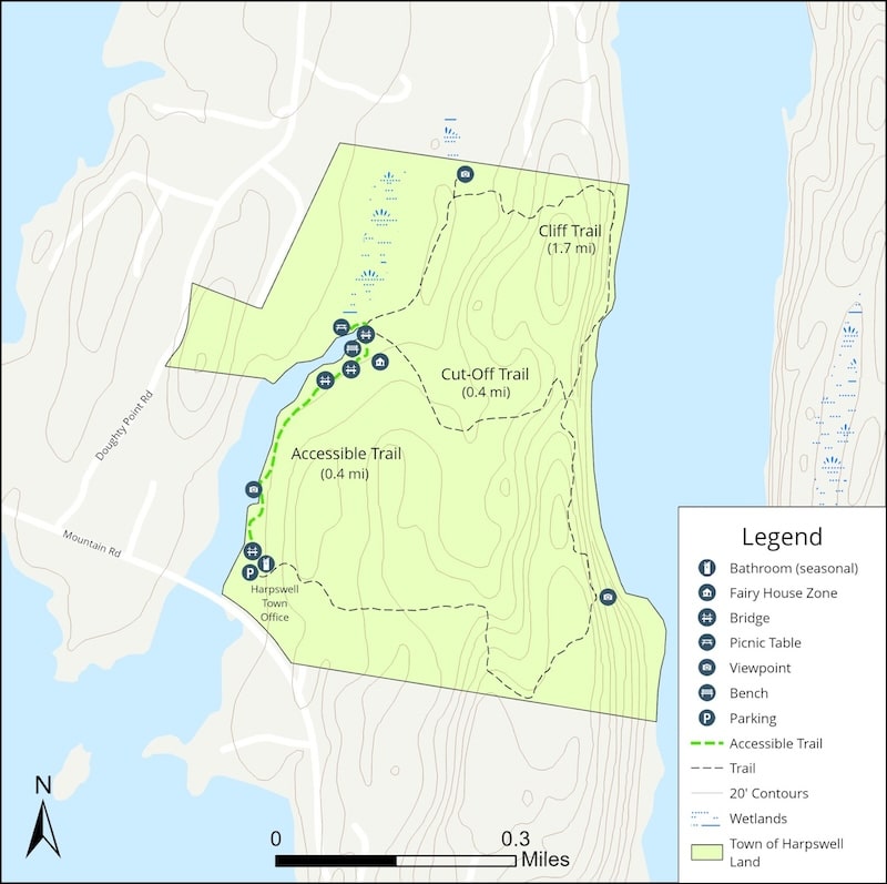 Cliff Trail, Harpswell Maine by Foot